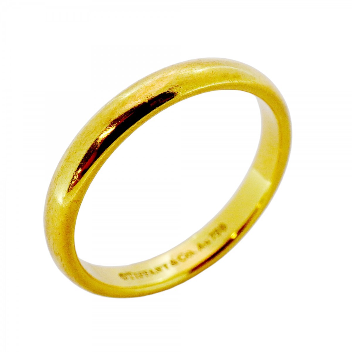 ★最終価格【5jib0697】ティファニー リング ウェディング K18YG イエローゴールド 16号【中古】メンズ拍卖