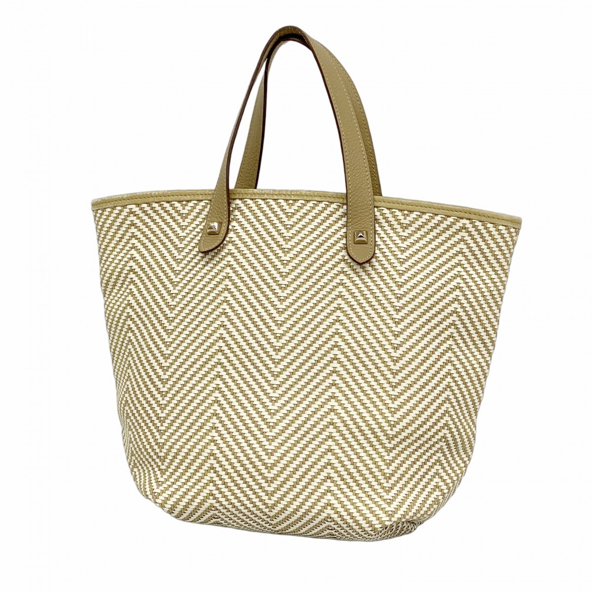 ★SALE【5mc3016】エルメス トートバッグ チェンナイPM レザー ベージュ シルバー金具【中古】レディース拍卖