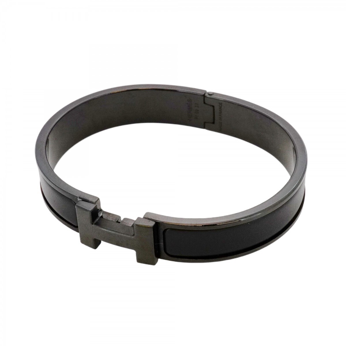 【5jmb0499】エルメス バングル クリッククラックPM メタル ブラック【中古】メンズ拍卖