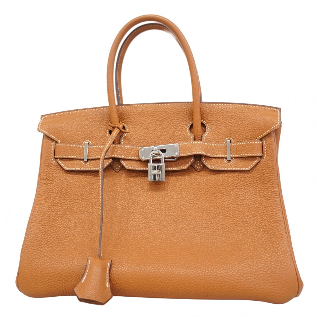 【5me5630-h】エルメス ハンドバッグ バーキン30 トゴ ゴールド シルバー金具 □H刻印【中古】レディース拍卖