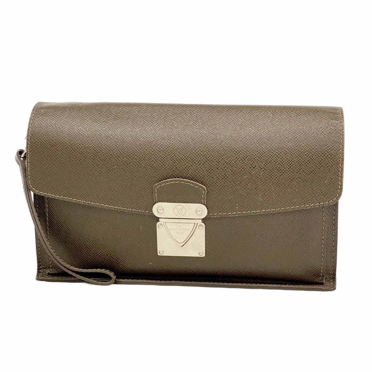 【5me5749】ルイヴィトン クラッチバッグ タイガ ベライア M32598 グリズリ【中古】メンズ拍卖