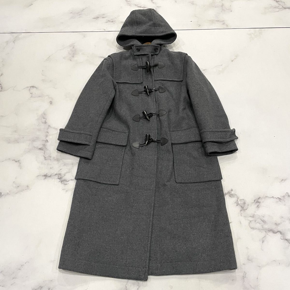 AP ○ 人気モデル '洗練されたデザイン' Mila Owen ミラオーウェン ウール混 ダッフルコート size:0 レディース アウター ダークグレー拍卖