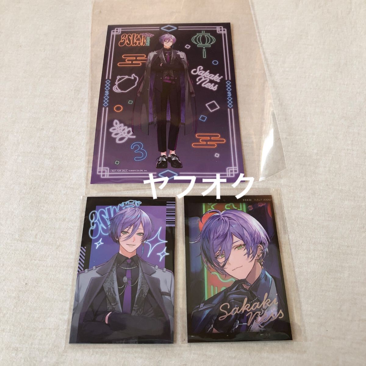 フォト風カード 箔押し レア シークレット セット 榊ネス 3SKM ハーフアニバーサリー にじさんじ/ポストカード/非売品/Half Anniversary拍卖