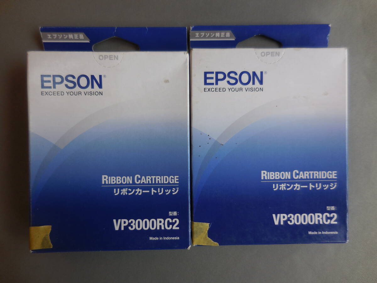 未使用品【エプソン 純正】リボンカートリッジ ブラック 2個セット 【VP3000RC2】EPSON 拍卖
