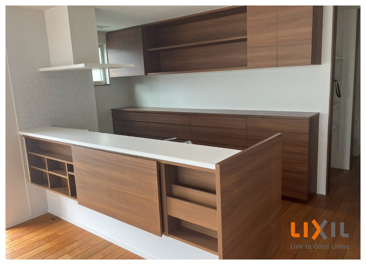 AA902【展示品】LIXIL/リクシル 高級システムキッチン&キャビネット/W2550/食器洗い乾燥機/ガスコンロ/レンジフード/リフォーム拍卖