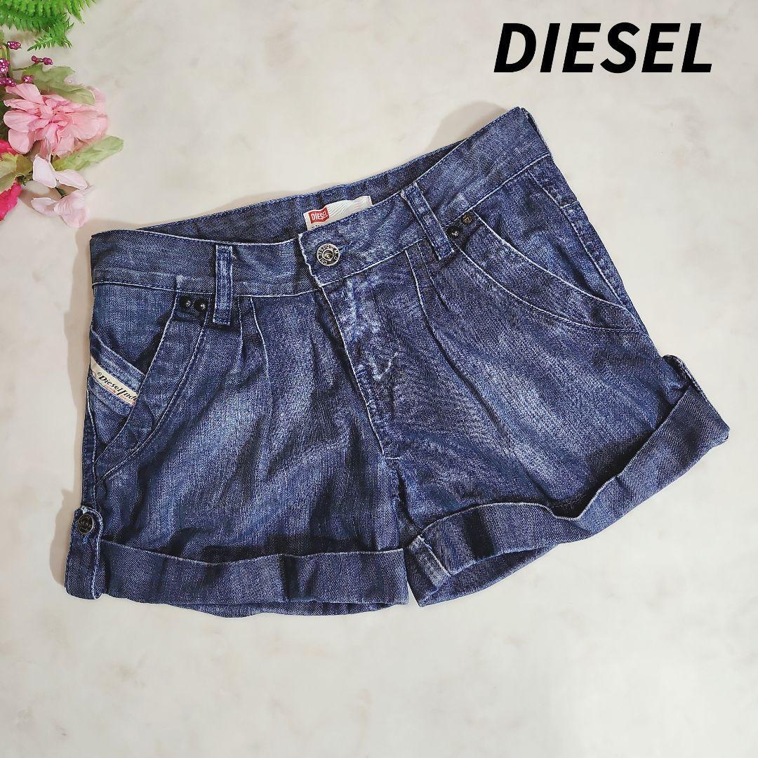 DIESEL タック入り デニム ショートパンツ 68131拍卖
