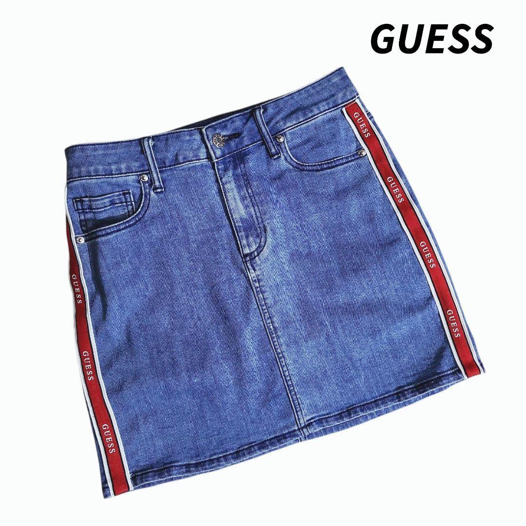 GUESS サイドライン・ストレッチ デニムスカート 68775拍卖