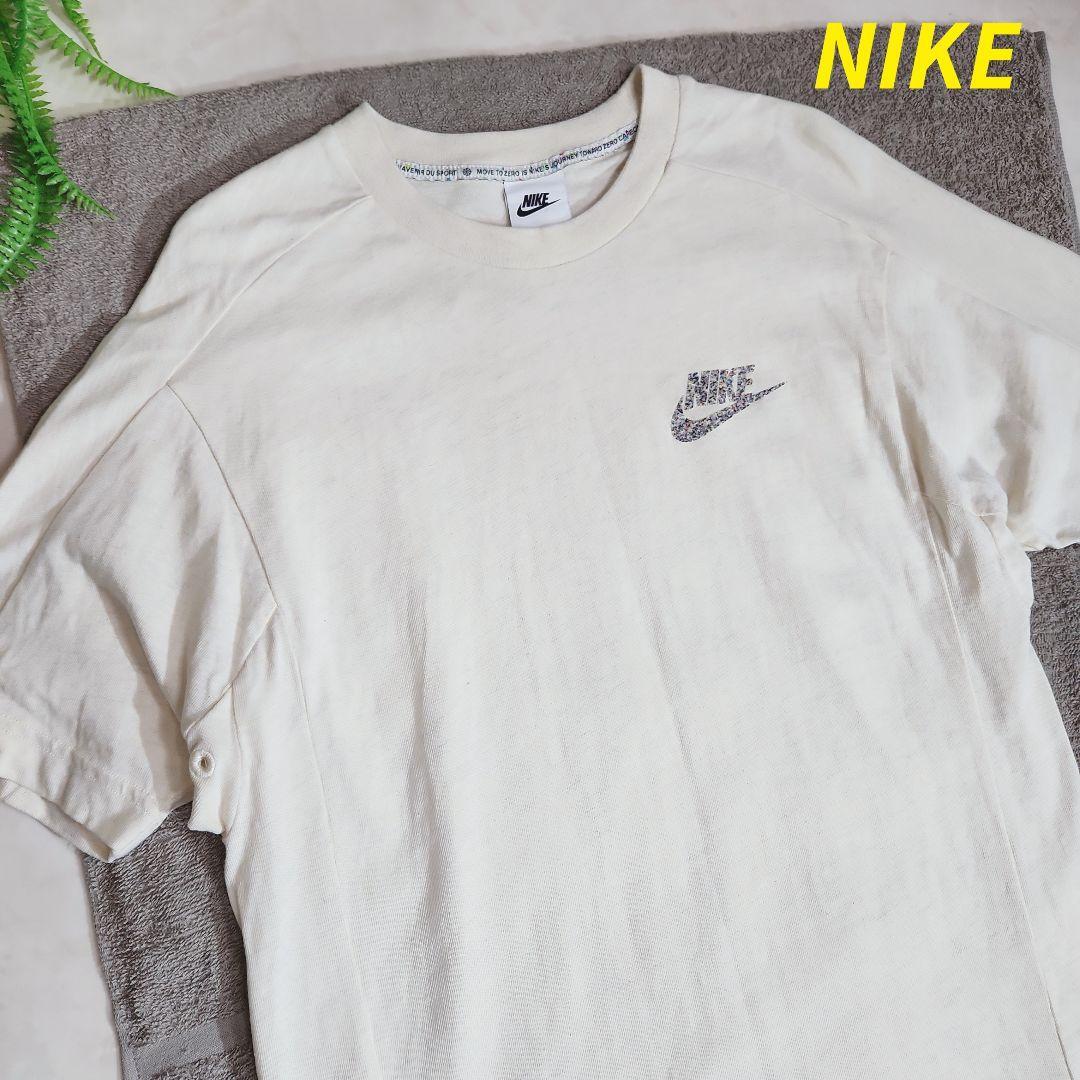 NIKE ロゴプリント Tシャツ クリーム色 83726拍卖