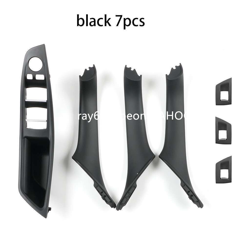 7個 右手ドライブ Bmw 5シリーズ F10 F11 RHD 車インテリアインナードアハンドルパネル プルトリムカバー (色:Black)拍卖