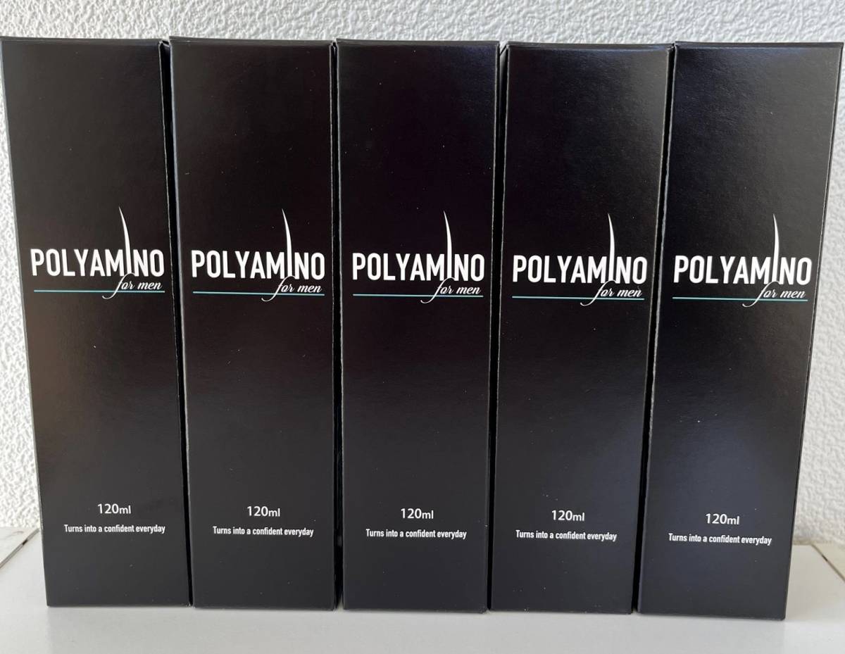 【新品未使用】 POLYAMINO 特許成分配合 育毛剤 メンズ 男性用 5本 お得セット拍卖