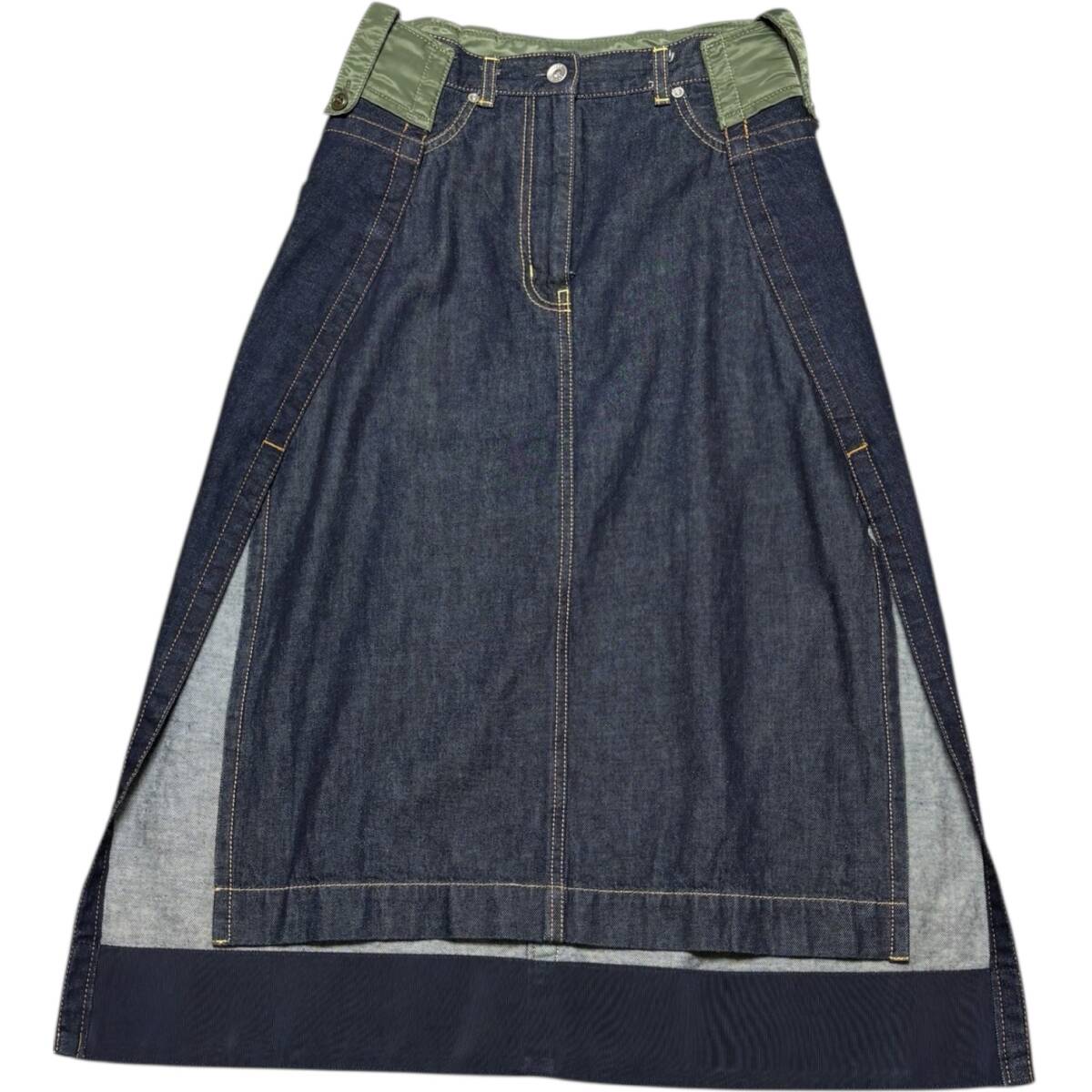 美品 20ss SACAI デニムスカート size:0 / シャツニットパンツパーカースウェットブルゾンジャケットコート拍卖
