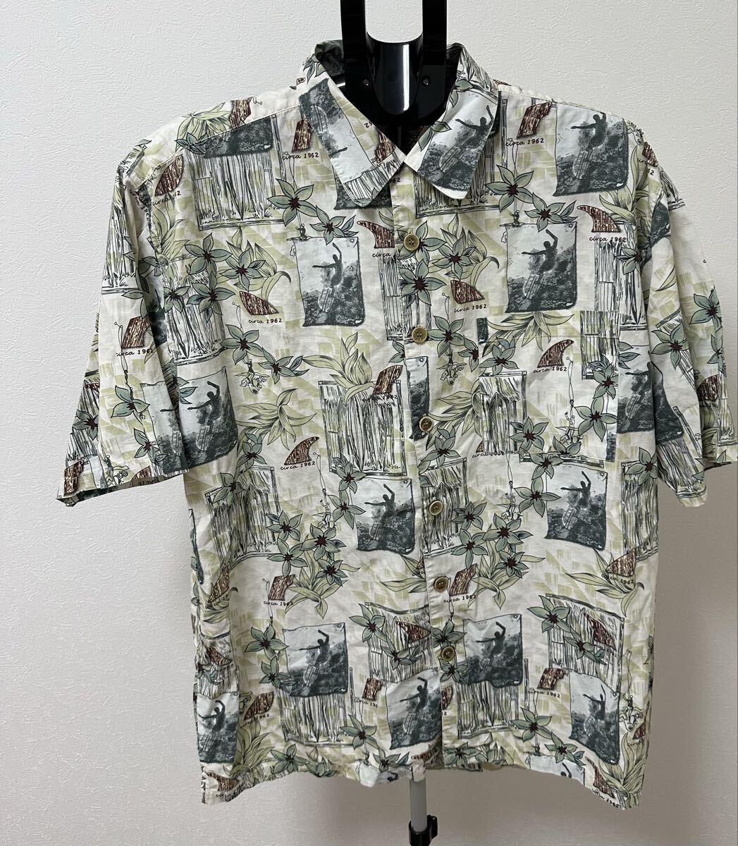 オーシャンパシフィック コットン アロハシャツ 半袖 ハワイアンシャツ ヴィンテージ ビンテージ L アメリカ古着拍卖