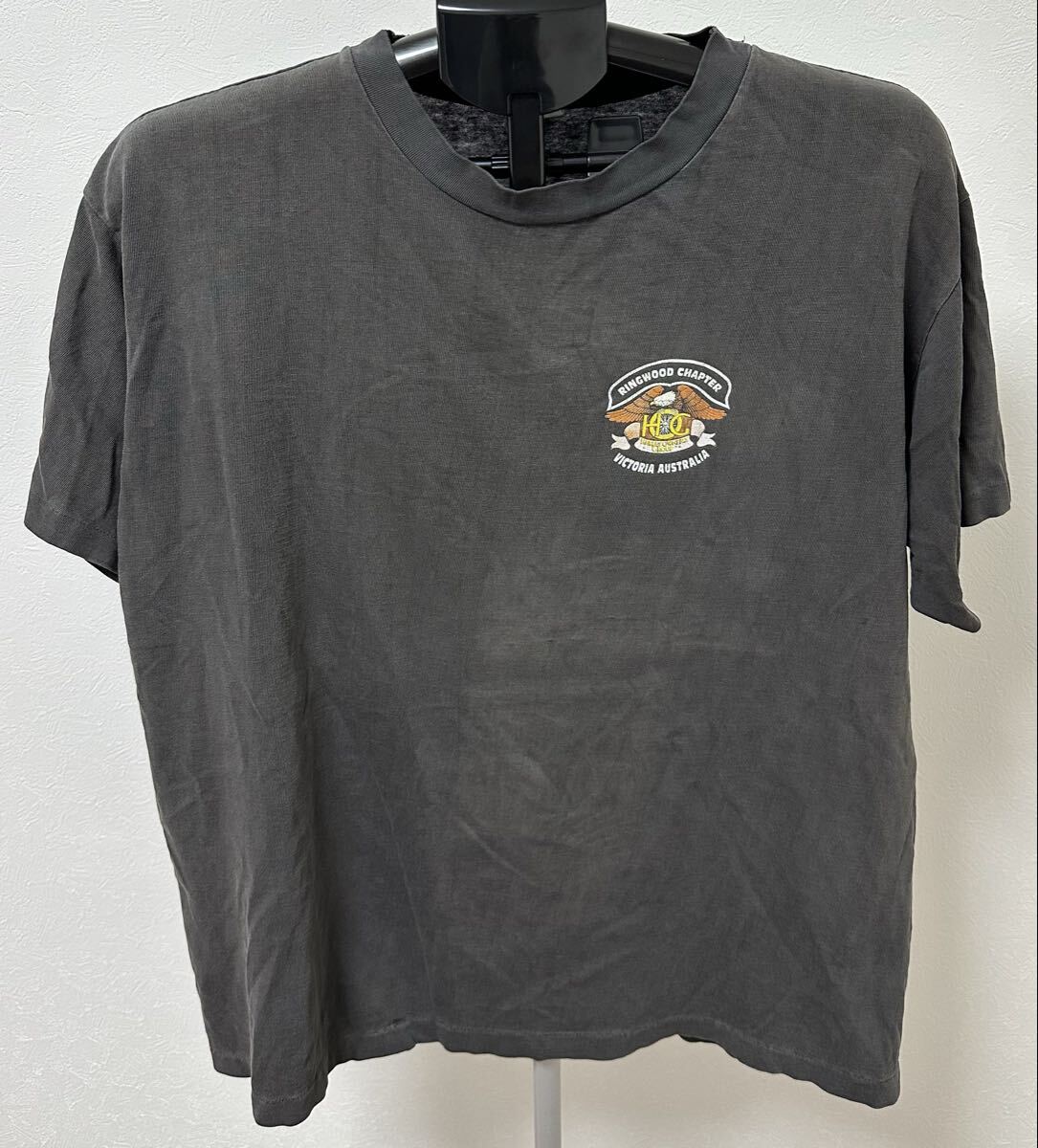 harley davidson vintage Tシャツ フェード ビンテージ ハーレーダビッドソン ブラック 半袖 半袖Tシャツ拍卖