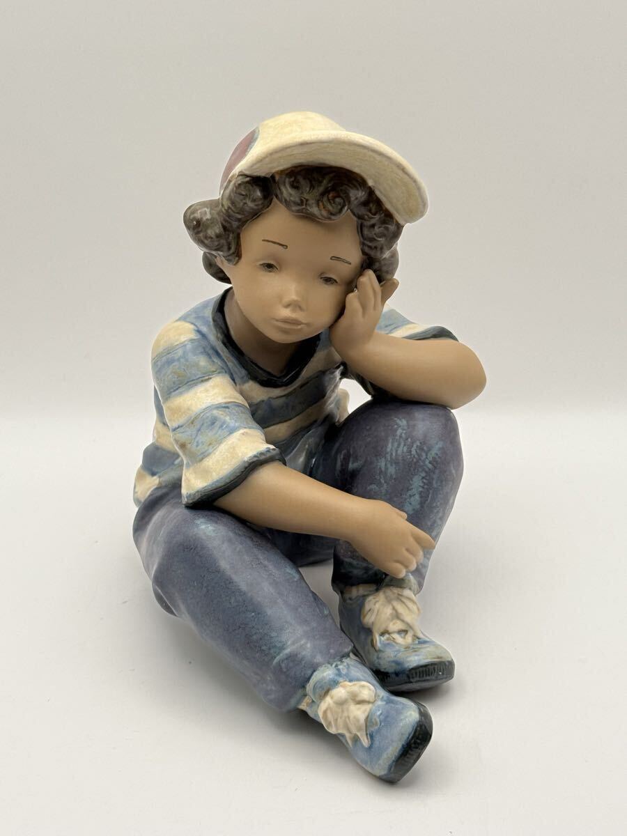 ★1円スタート★④LLADRO リヤドロ 陶器 置物 フィギュリン「手持ちぶさた」少年 陶器人形拍卖
