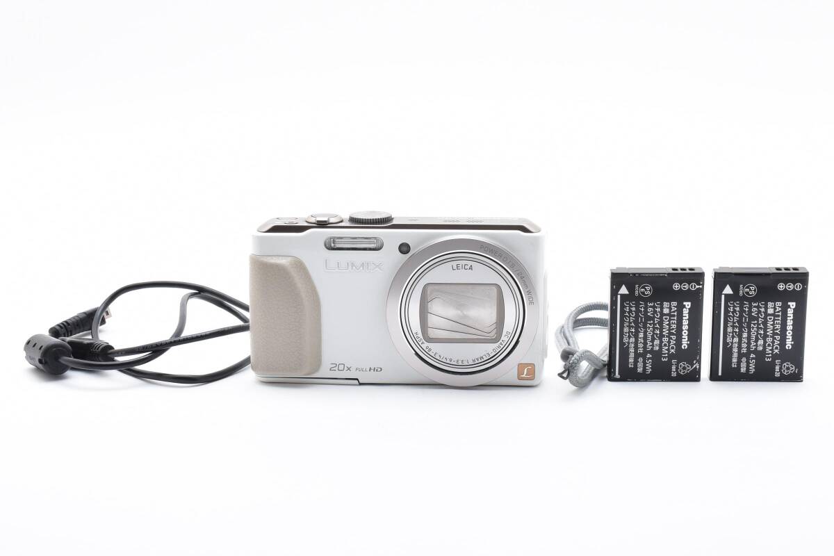 良品 Panasonic DMC-TZ40 ホワイト バッテリーチャージャーセット拍卖