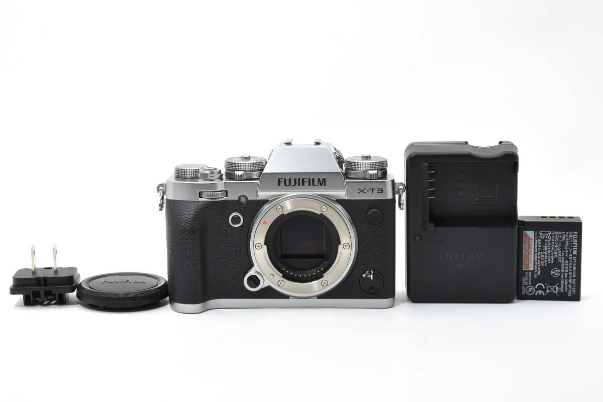 良品 Fujifilm X-T3 シルバー バッテリーチャージャーセット拍卖