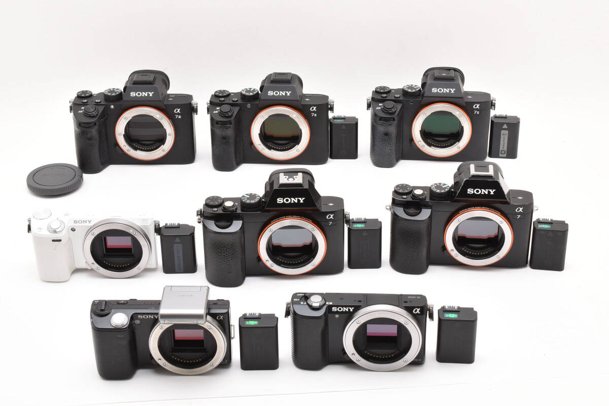 sony ミラーレスカメラまとめうり a5000,NEX-5R ホワイト NEX-5 x2 a7 x2 a7M2 x1 a7m3拍卖