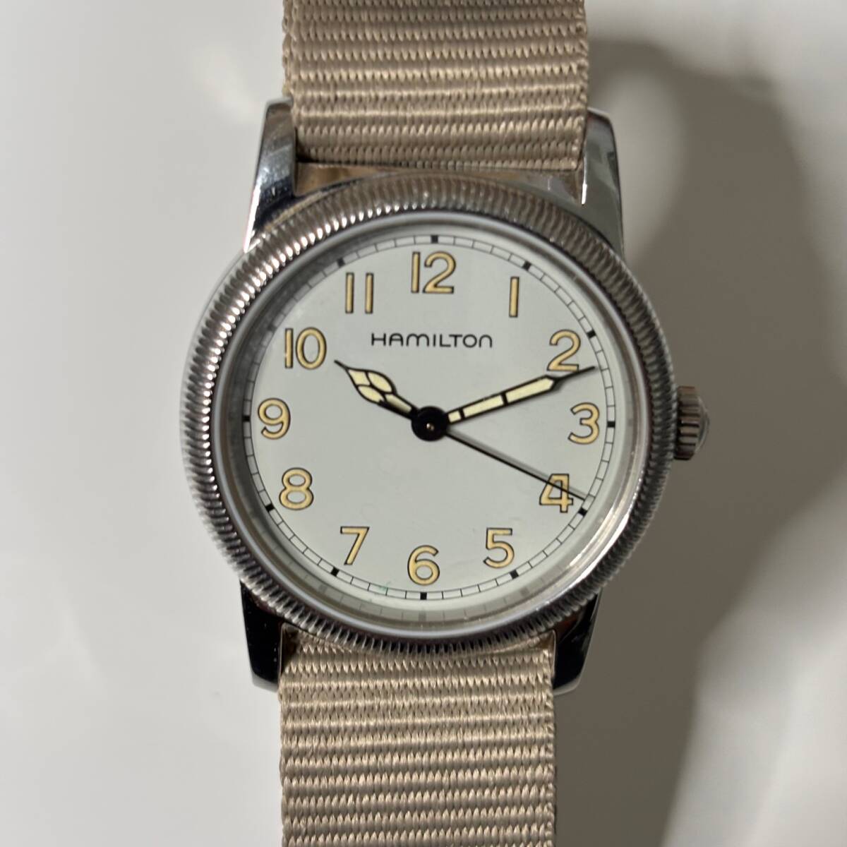 【稼働品】HAMILTONハミルトン 9715 クォーツ ミリタリーウォッチ拍卖