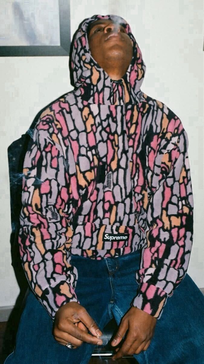 新品未使用 シュプリーム パーカー カモ フリース supreme Polartec Hooded Sweatshirt Purple Treebark Camo Small S AW 25 20 FW拍卖