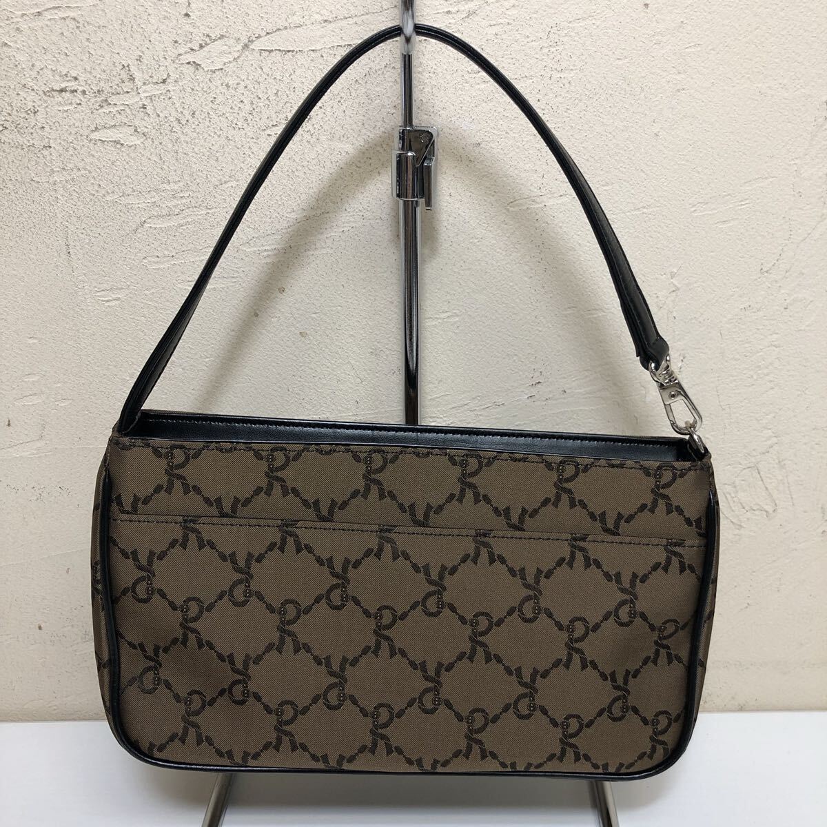 ◎ Roberta di Camerino ロベルタディカメリーノ ハンドバッグ ポーチバッグ ミニバッグ ワンショルダーバッグ スクエア 総柄 ロゴ 拍卖