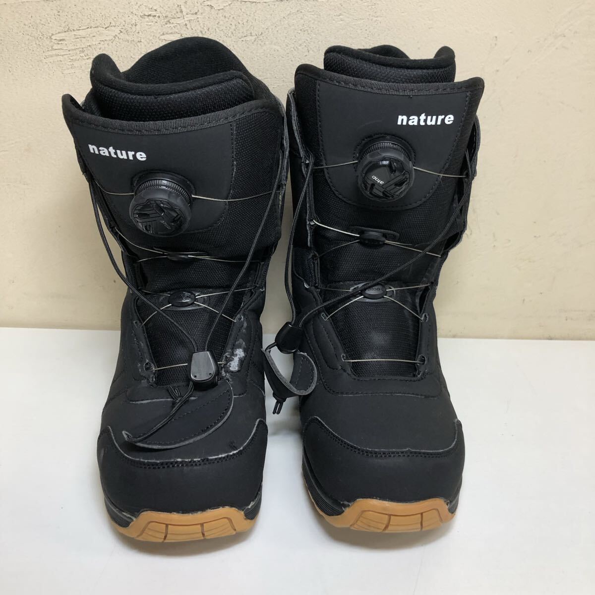 ※nature スノーボードブーツ スノーボード ブーツ 靴 ブラック 黒 サイズ25.5cm メンズブーツ ウィンタースポーツ スノボ 使用感あり拍卖