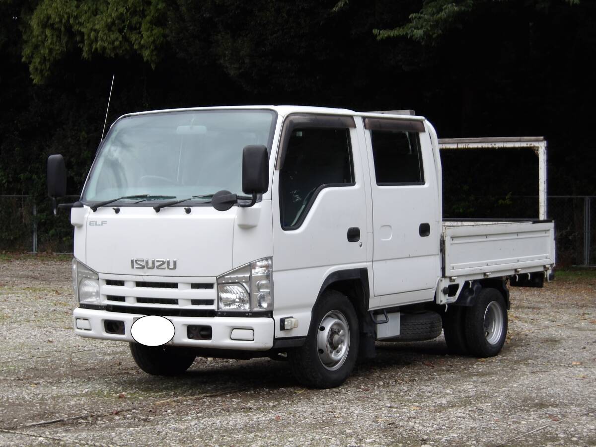 驚きの安さ!各種トラック業販価格!試乗チェック車輌☆H23年式いすゞエルフ Wキャブ 最大積載量1500㎏☆予備検査付【I-2】拍卖