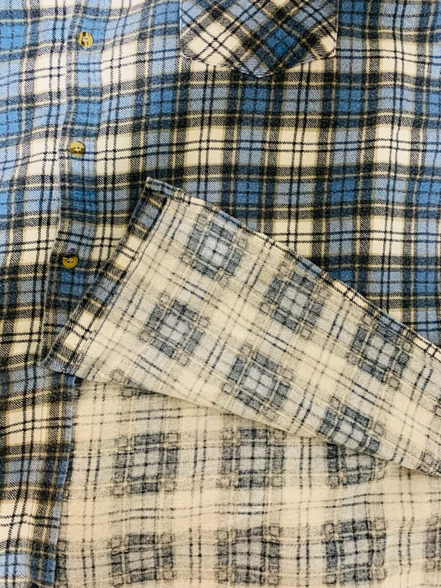 スペシャル プリントネル 70's VINTAGE オンブレチェック ネルシャツ ユーロ ボックスシルエット 40's 50's 60's 80's 90's ロカビリー拍卖