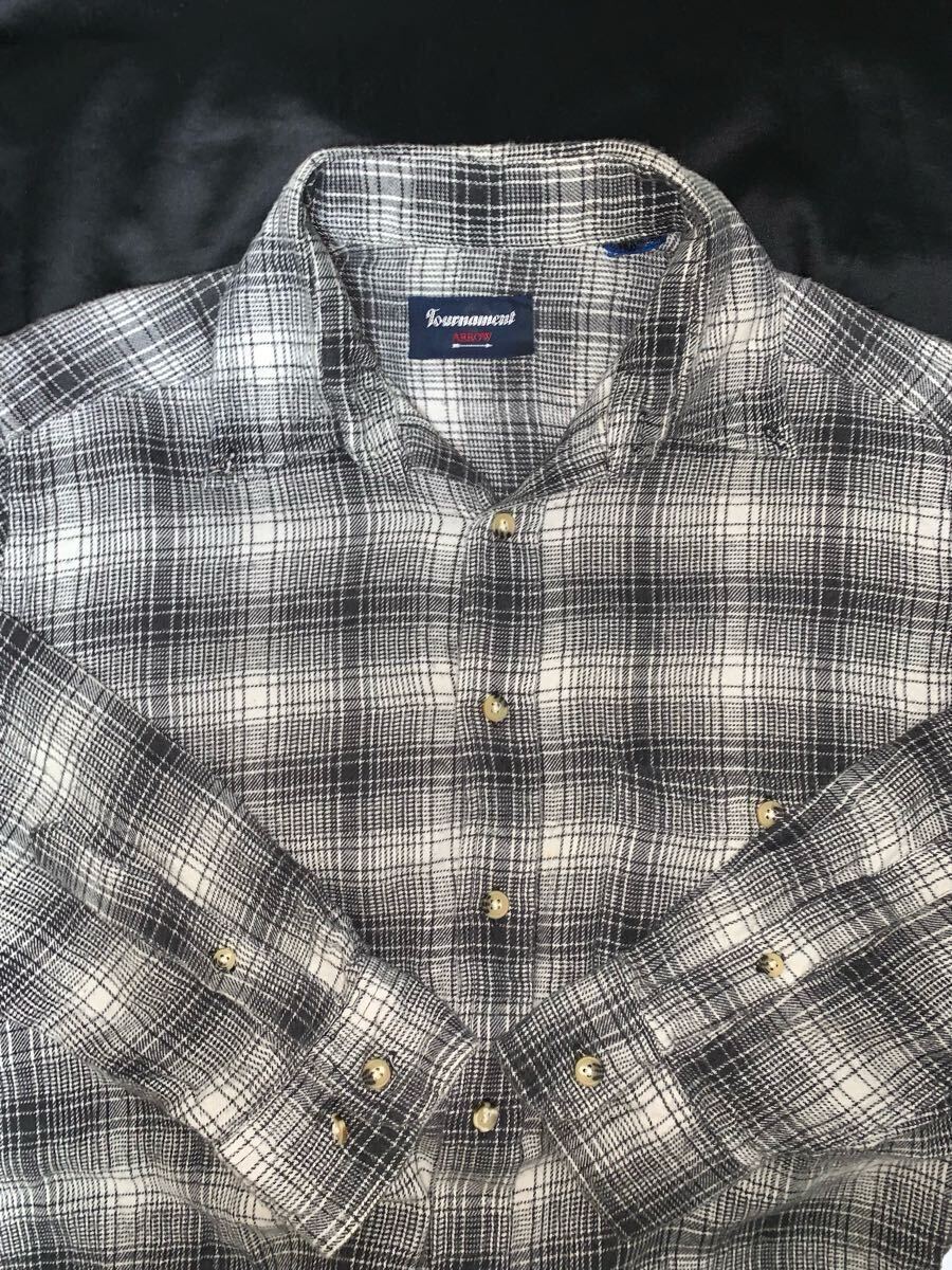 スペシャル 70's VINTAGE ARROW オンブレチェック ネルシャツ 20's 30's 40's 50's 60's 80's 90's ロカビリー PENNEY’S TOWNCRAFT拍卖