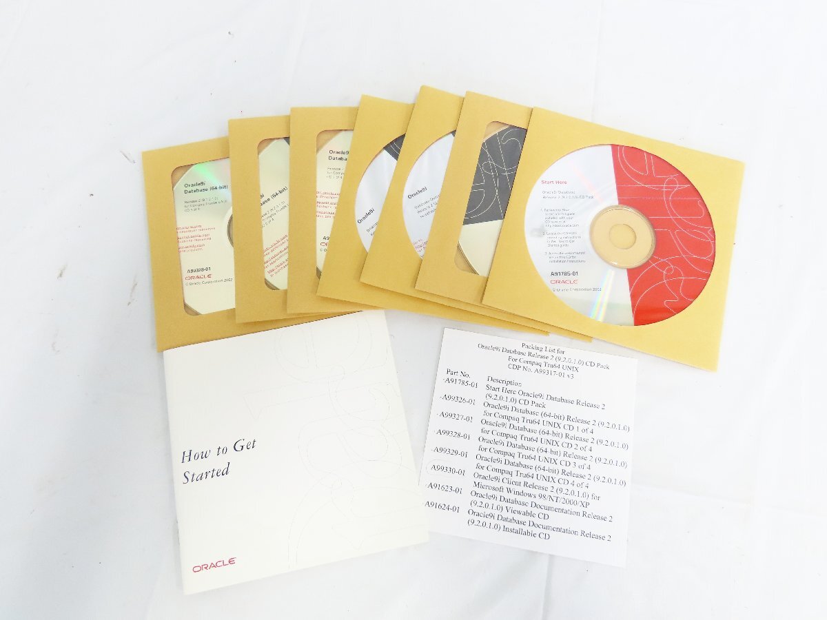 プラス/60☆Oracle 9i Database Release2 (9.2.0.1.0)CD Pack 7枚セット まとめて☆0920-501拍卖