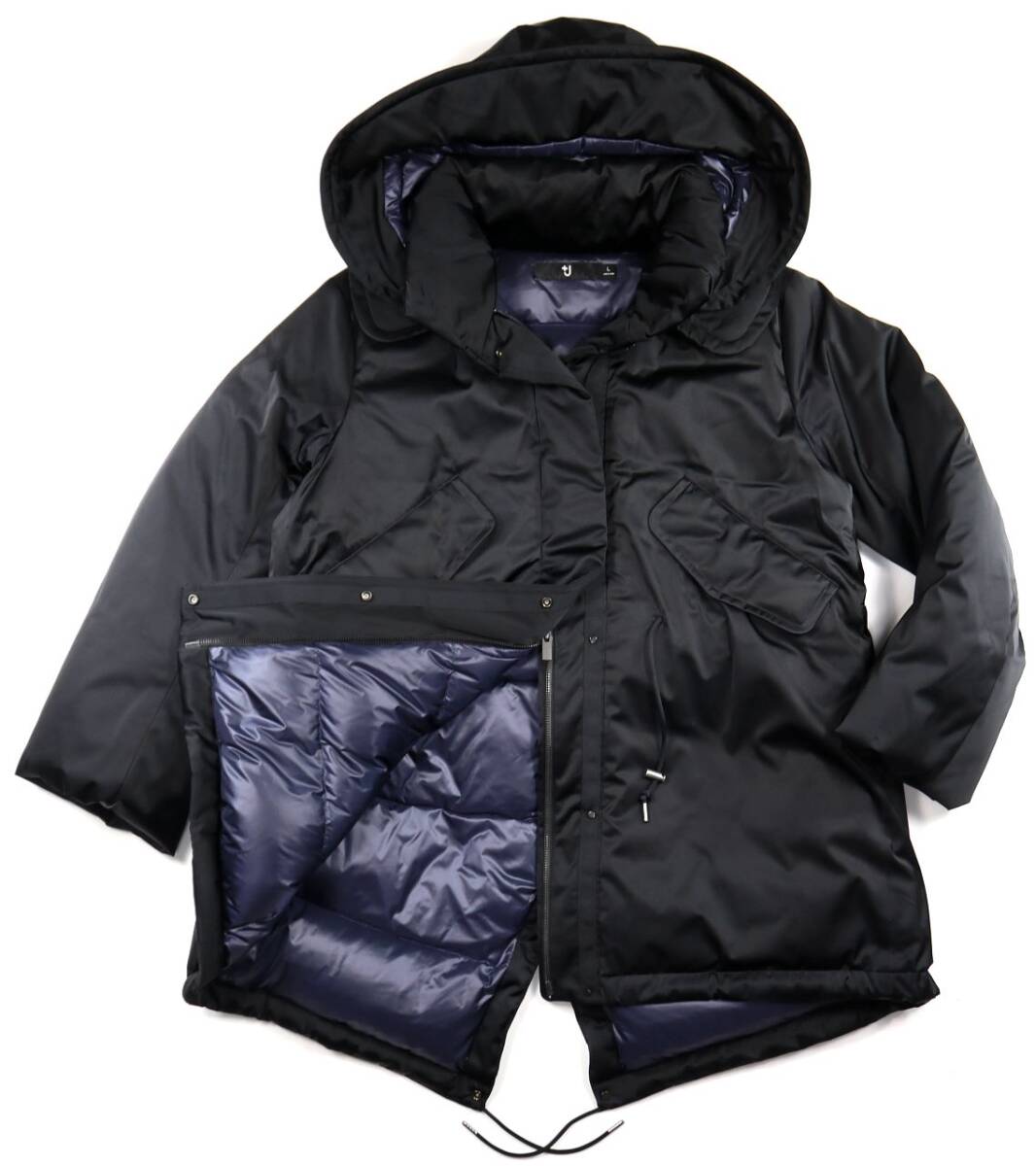 極美品★UNIQLO +J ユニクロ ジルサンダー ダウンショートコート/212-443928(14-04)/レディース/Lサイズ拍卖