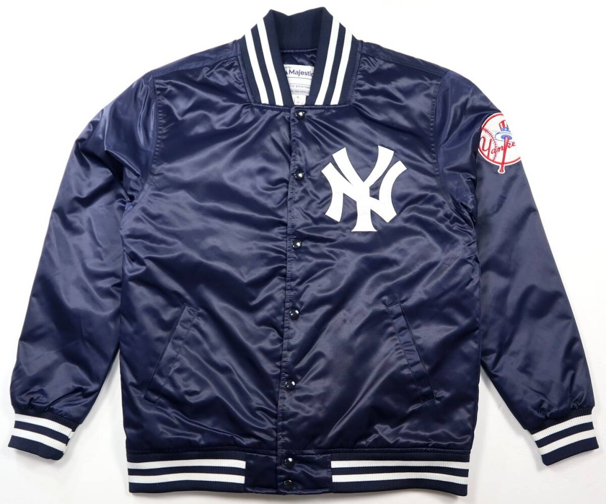 極美品★Majestic New York Yankees ニューヨークヤンキース 中綿入りナイロンスタジャン/マジェスティック/MLB/NYY/サイズ42(XL)拍卖
