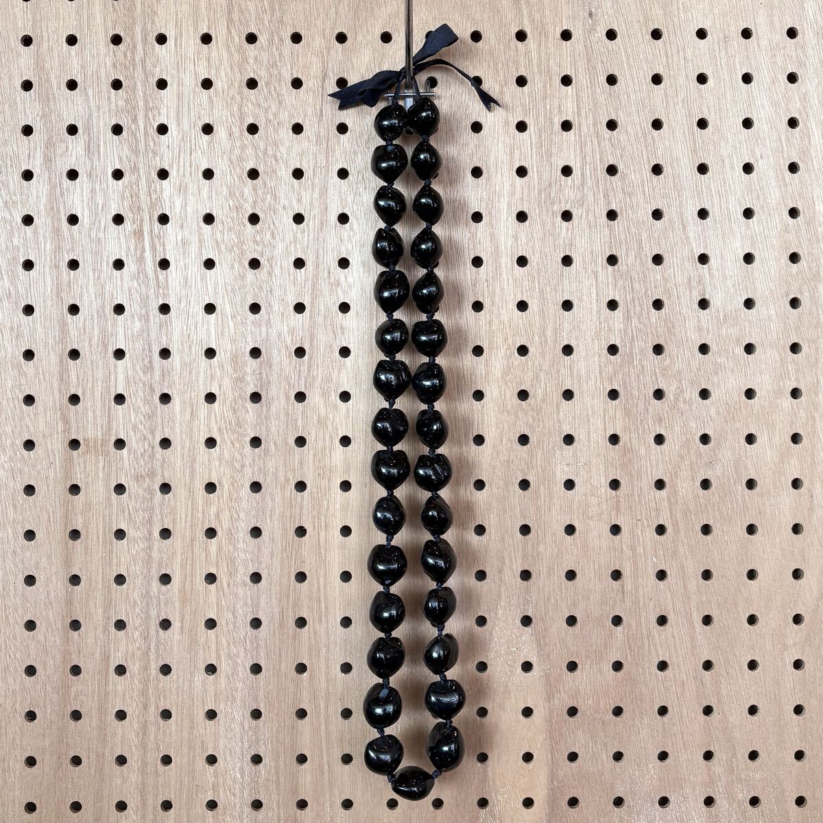 ★ハワイ直輸入★ハワイ ククイナッツ レイ ブラック ハワイアンレイ フラダンス アクセサリー ハワイアン雑貨 Hawaii Hawaiian インテリア拍卖