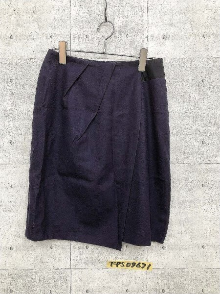 UNITED ARROWS ユナイテッドアローズ レディース 日本製 ウール混 ラップスカート 38 紫拍卖