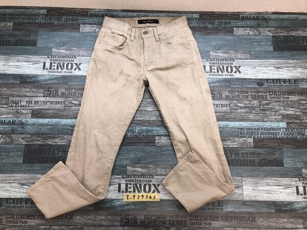 BACK NUMBER バックナンバー Right-on ライトオン メンズ カラーデニムジーンズパンツ S グレージュ拍卖
