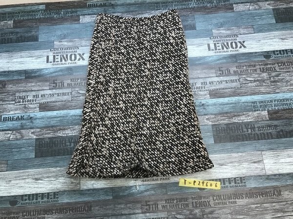 23区 レディース 裏地付き スカート 38 黒ベージュ拍卖