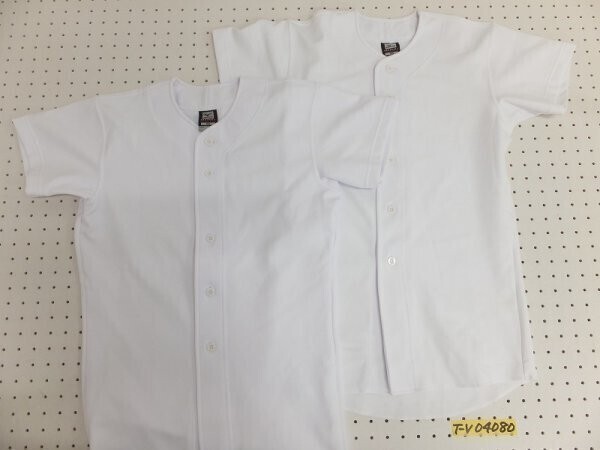 MIZUNO ミズノ キッズ 前ボタン 半袖トップス 2枚セット 白 キッズ 160拍卖