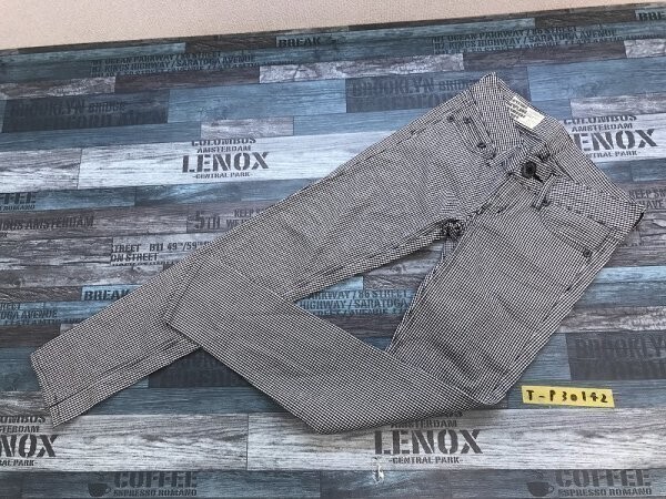 SLY スライ レディース ギンガムチェック ストレッチパンツ 24 白黒拍卖