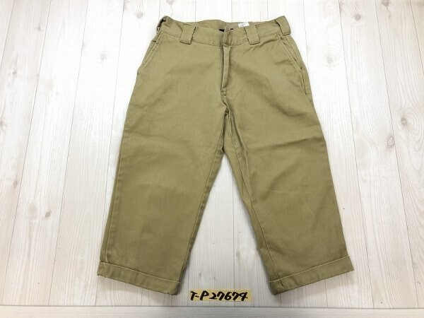 WHO’S WHO GALLERY フーズフーギャラリー レディース ロールアップ 七分丈クロップドパンツ 30 アンティークゴールド拍卖