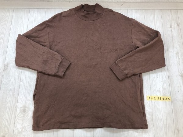 wmb メンズ ボトルネック プルオーバーカットソー 大きいサイズ LL 茶拍卖