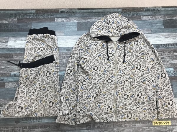 DISNEY ディズニー キッズ ドナルド総柄 パーカー・パンツ 上下セットアップ 4L(154-162) グレー拍卖