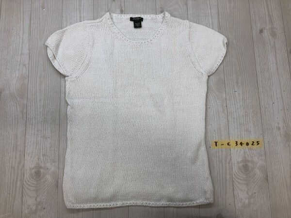 Eddie Bauer エディーバウアー レディース 半袖 ニットセーター S 白拍卖