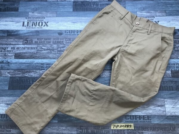 JUNGLE STORM ジャングルストーム メンズ ロールアップ チェック柄 クロップド チノパンツ 80㎝ 茶色拍卖