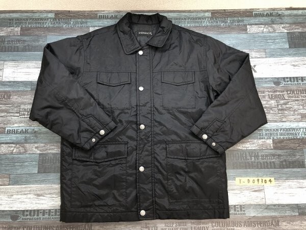 ENDIMANCHE メンズ 中綿入 薄手 スナップボタン ジャケット S 黒拍卖