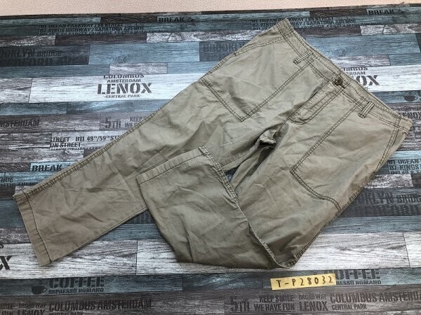 OLD NAVY オールドネイビー レディース ビッグポケット付き カラーパンツ カーキ拍卖