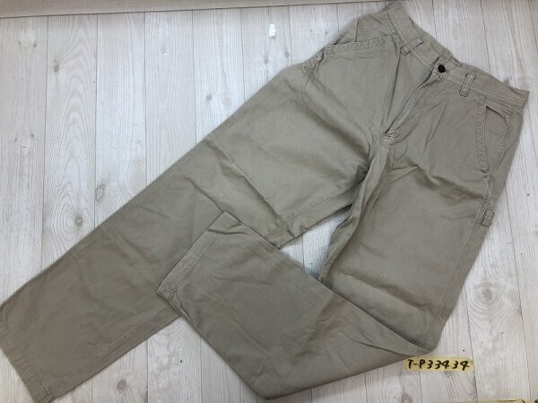 CONVERSE コンバース メンズ ロゴタグつき ワークパンツ ベージュ拍卖