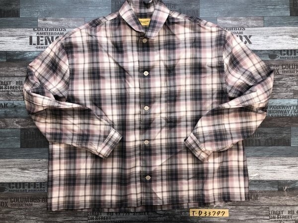 美品!WIND-CASUAL メンズ ポケット付き チェック ジャケット L グレーダスティピンク拍卖