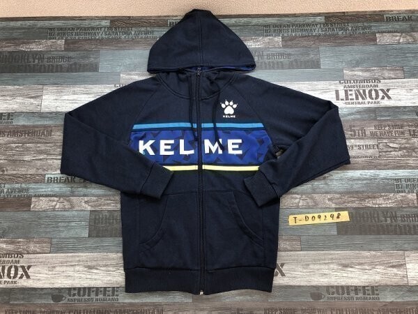 KELME ケルメ メンズ バックプリント フーディー パーカー 小さいサイズ XS 紺拍卖
