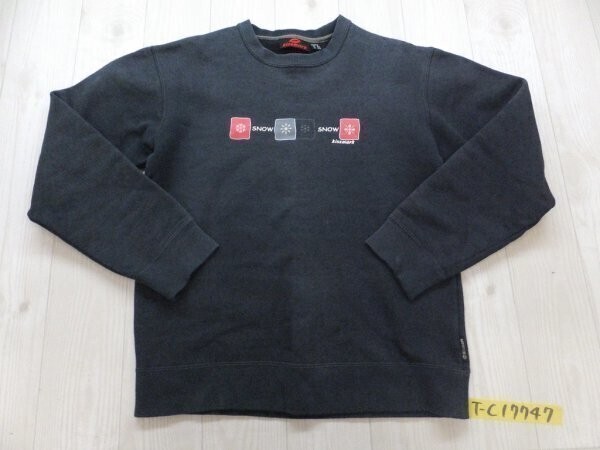 KISSMARK キスマーク レディース ロゴ 結晶モチーフ 裏起毛 スウェットトレーナー S グレーネイビー拍卖