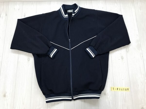 レディース ライン入り ジップ ジャージジャケット 紺白拍卖