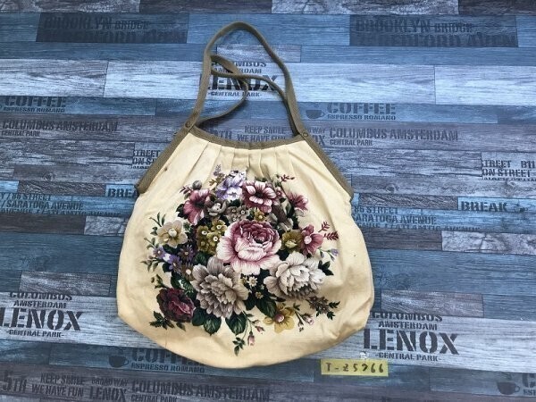 レディース 花柄プリント 丸型 ハンドバッグ ベージュ他拍卖